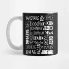 NCT Mug - MEMBERS NAMES - Typography Collage