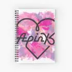 Apink Notebook - LOGO - Paint Splatter Artwork