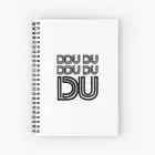 Black Pink Notebook - Ddu Du Ddu Du - Black Typography