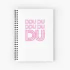 Black Pink Notebook - Ddu Du Ddu Du - Pink Typography