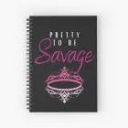 Black Pink Notebook - Pretty To Be Savage