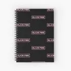 Black Pink Notebook - LOGO Pattern - Artwork