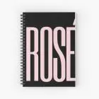 Black Pink Notebook - Rosé - Typography