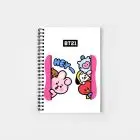 BT21 Notebook - Cooky, Tata, Shooky, Chimmy & Mang - Peeking Artwork