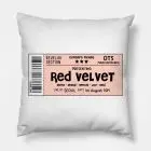 Red Velvet Pillow - Concert Ticket Pillow