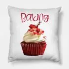 Red Velvet Pillow - Cupcake with Cream Frosting Pillow