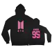 هودي أوفرسايز Bts — إصدار "BTS" — Bts Black Hoodie