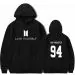 هودي أوفرسايز Bts — إصدار "BTS" — Bts Black Hoodie