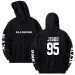 هودي يونيسكس Black Pink — إصدار "JISOO" — Black Pink Black Hoodie