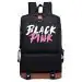 Black Pink School Backpack object — Stylish Ver.