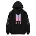 هودي بولوفر Bts — إصدار "BTS" — Bts Black Hoodie