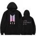 هودي أوفرسايز Bts — إصدار "BTS" — Bts Black Hoodie