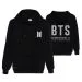 هودي سحاب Bts — إصدار "BTS" — Bts Black Hoodie