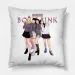 Black Pink Plush Pillow Illustrative Artwork — White Edition