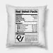 مخدة Red Velvet — إصدار "Nutritional Facts" • قماش مخملي/بلش — Red Velvet Limited Edition