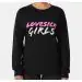 Black Pink Oversized Sweatshirt BLACKPINK — Navy Retro Ver.