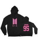هودي أوفرسايز Bts — إصدار "BTS" — Bts Black Hoodie