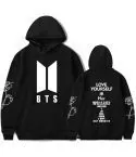 هودي بولوفر Bts — إصدار "BTS" — Bts Black Hoodie