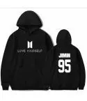 هودي سحاب Bts — إصدار "BTS" — Bts Black Hoodie