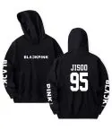 هودي يونيسكس Black Pink — إصدار "JISOO" — Black Pink Black Hoodie