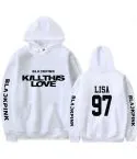 Black Pink Unisex Hoodie LISA — Red Stylish Ver.