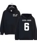 هودي سحاب Super Junior — إصدار "Signature" — Super Junior Black Hoodie