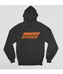 هودي أوفرسايز Ateez — إصدار "Signature" — Ateez Black Hoodie