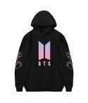 هودي بولوفر Bts — إصدار "BTS" — Bts Black Hoodie