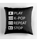 Kpop Throw Pillow Signature — Green Retro Ver.