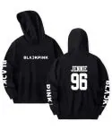 هودي سحاب Black Pink — إصدار "JENNIE" — Black Pink Black Hoodie