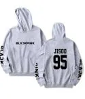 هودي سحاب Black Pink — إصدار "JISOO" — Black Pink Black Hoodie