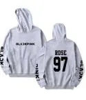 هودي أوفرسايز Black Pink — إصدار "ROSE" — Black Pink Black Hoodie