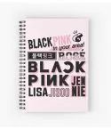 Black Pink K pop Notebook Signature — Pink Casual Ver.
