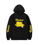 هودي أوفرسايز Bts — إصدار "BTS" — Bts Black Hoodie