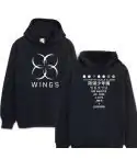 هودي سحاب Bts — إصدار "BTS" — Bts Black Hoodie