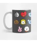 كوب سفر Bt21 — إصدار "Gradient" — Bt21 Black Edition