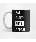 كوب معزول Got7 — إصدار "EAT. SLEEP. GOT7. REPEAT." — Got7 White Edition