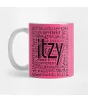 Itzy K pop Mug Typography Artwork — Black Premium Ver.