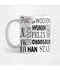 Stray Kids Travel Mug Members Names Collage — Red Edition
