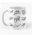 Twice K pop Mug ALL MEMBERS SIGNATURE — Blue Casual Ver.
