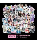 ستيكرات BTS — إصدار "DYNAMITE - 77" — لاصق قابل للإزالة بلطف — BTS Limited Edition