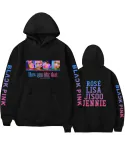 هودي بولوفر Black Pink — إصدار "How" — Black Pink White Hoodie