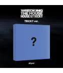 English: xikers TRICKY Ver. contents: photobook, envelope, folded poster, sticker, disc pack, photocards, magnet