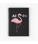 Aespa Spiral Notebook Flamingo — Red Stylish Ver.