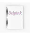 Black Pink Spiral Notebook Selpink (Grid) — Red Retro Ver.