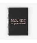 Black Pink Spiral Notebook Selpink — Red Stylish Ver.