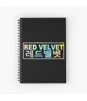 دفتر Red Velvet (غلاف أسود لوجو)