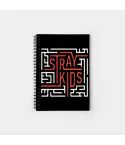 دفتر حلزوني Stray Kids — إصدار "Miroh Typography" • ورق مربعات — Stray Kids Limited Edition