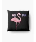Aespa Throw Pillow Flamingo — Green Classic Ver.