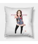 Black Pink Throw Pillow Jennie — Silver Stylish Ver.